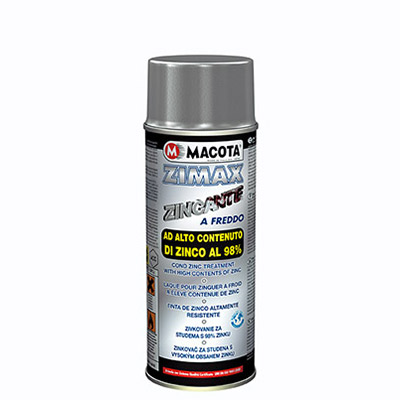 Zimax: galvanisation à froid en spray,  teneur de zinc 98%.