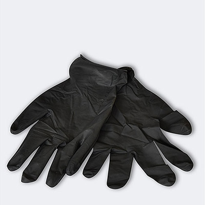 Gants jetables en latex noir pour peintures