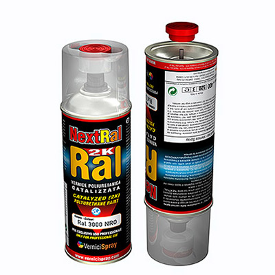 Peinture en Polyuréthane bi-composants spray - RAL finition matt RAL 9005  Noir foncé FR