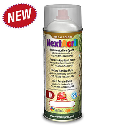 NextAcril - Peinture Acrylique Mate spray aussi pour PVC, ABS, plexiglass