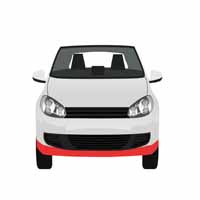 Cache crochet remorquage avant