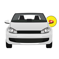 Coque Rtroviseur gauche Prte  peindre avec rpteur lampe trou