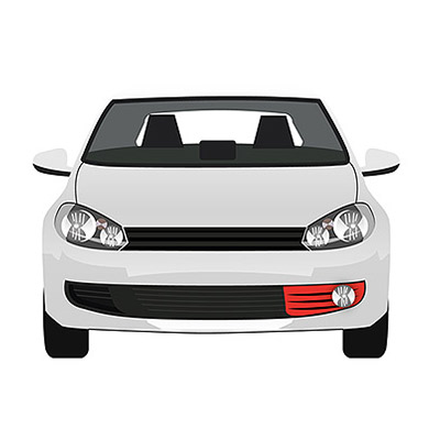 Grille Gauche de Pare-chocs Avant avec Sige Antibrouillard