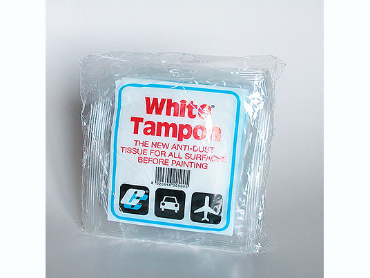 White tampon enveloppe pour le nettoyage avant de peindre  