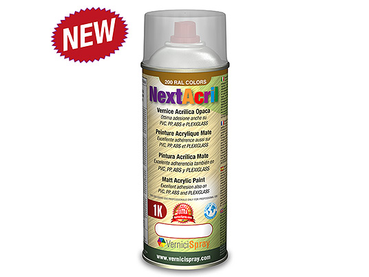 NextAcril - Peinture Acrylique Mate spray aussi pour PVC, ABS, plexiglass  
